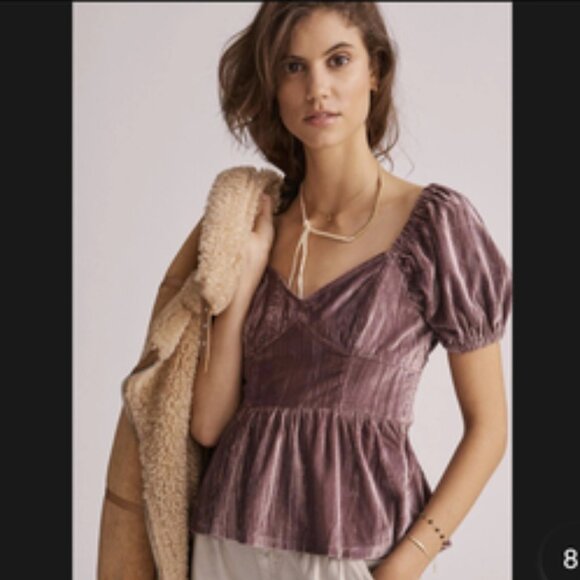 Anthropologie Porridge Velvet Blouse - Size S - Picture 1 of 9